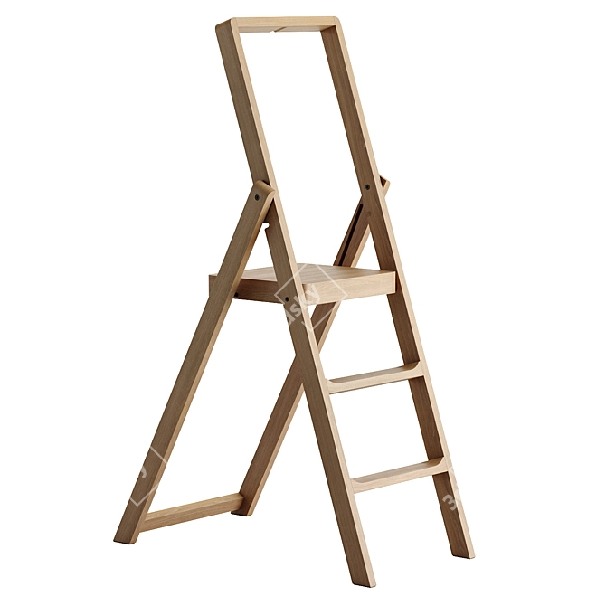 Versatile Step Ladder in Three Color Options 3D model image 2