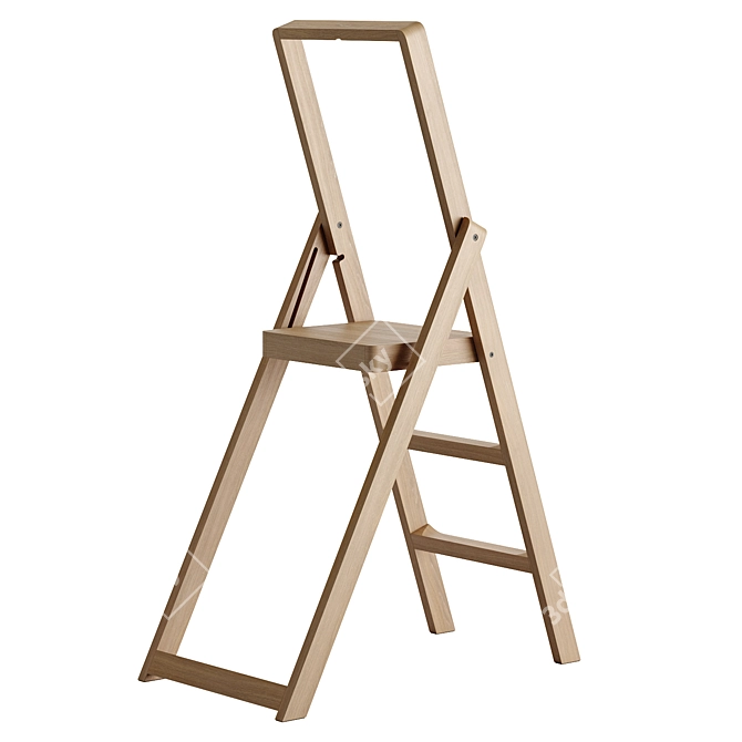 Versatile Step Ladder in Three Color Options 3D model image 3