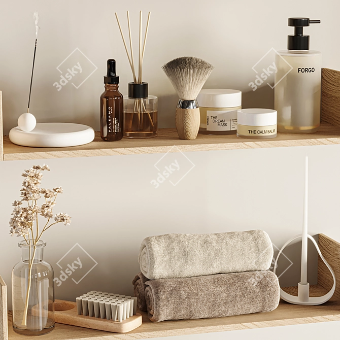 Title: Luxury Bathroom Accessories Set 3D model image 4