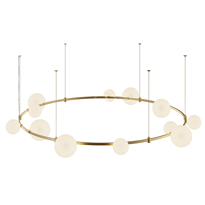 Auroom Bubble Brass Pendant Lights 3D model image 2