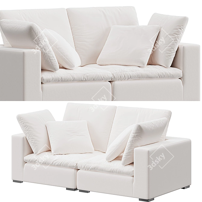 Luxury Malibu Cloud Sofa 3D model image 2