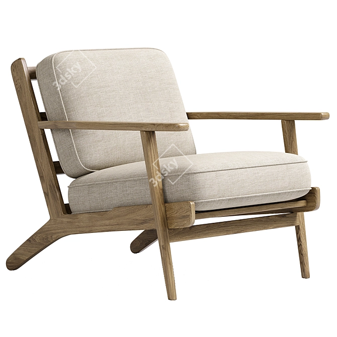 Avant Natural Brooks Lounge Chair 3D model image 1