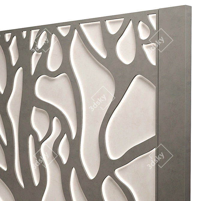 Wave Decorative Panel 3D OBJ 3D model image 3