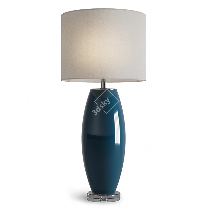 Elegant Louvre Home Malta Table Lamp 3D model image 1