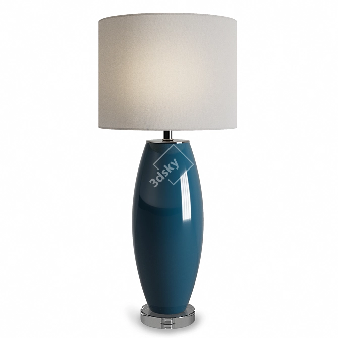 Elegant Louvre Home Malta Table Lamp 3D model image 3