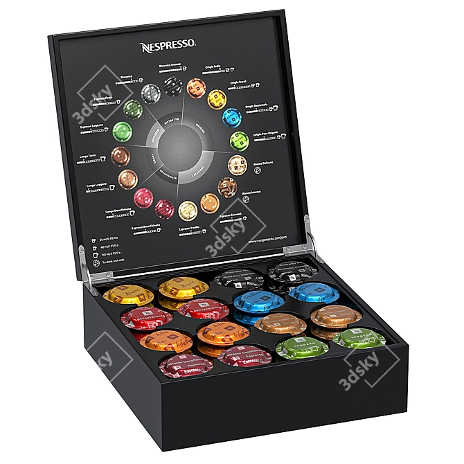 Nespresso Capsule Box Showcase 3D model image 1