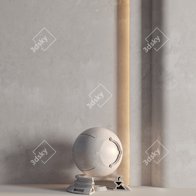 Plaster PBR Materials | Decorative Texture 3D model image 8