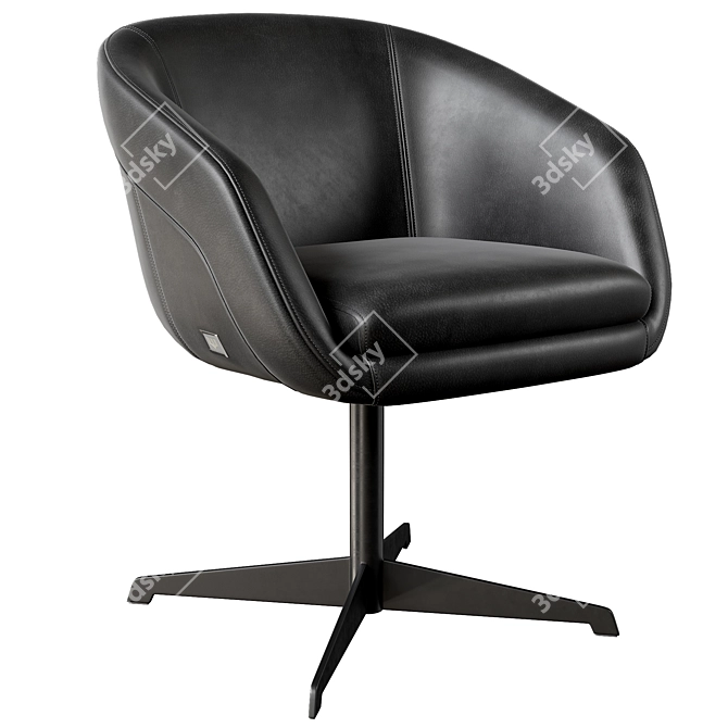 Wayne Enterprises Leather Swivel Chair 3D model image 1