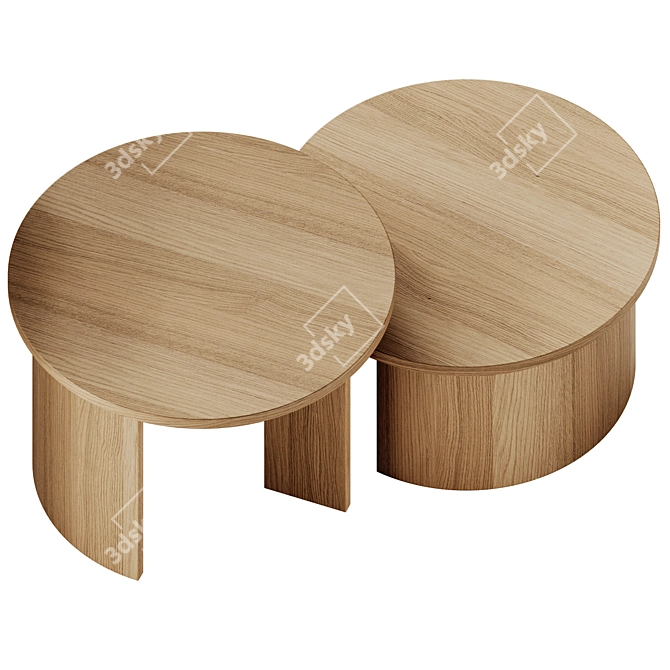 Sleek Nudo Giro Coffee Tables 3D model image 2