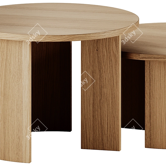 Sleek Nudo Giro Coffee Tables 3D model image 4