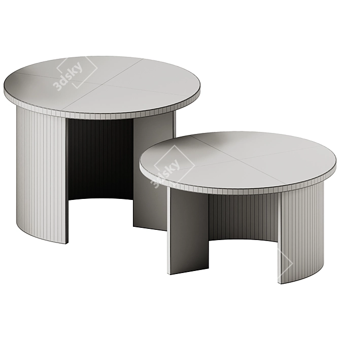 Sleek Nudo Giro Coffee Tables 3D model image 5