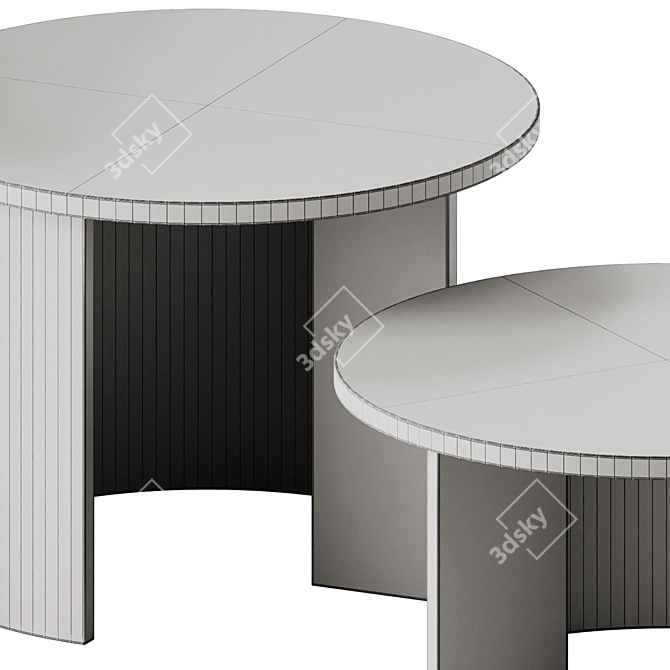 Sleek Nudo Giro Coffee Tables 3D model image 6