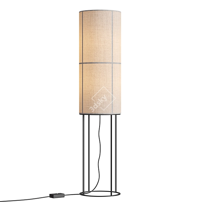 Modern Raw High Floor Lamp 3D model image 2