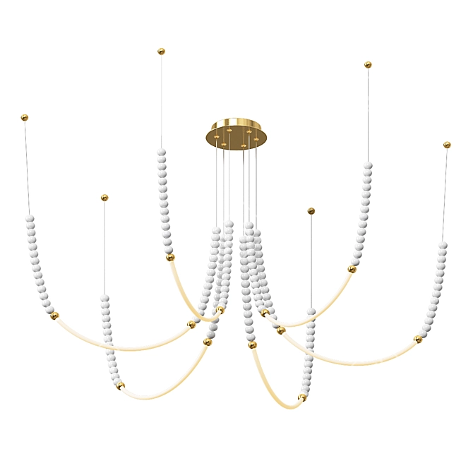 Elegant Ø120cm Pendant Light 3D model image 2