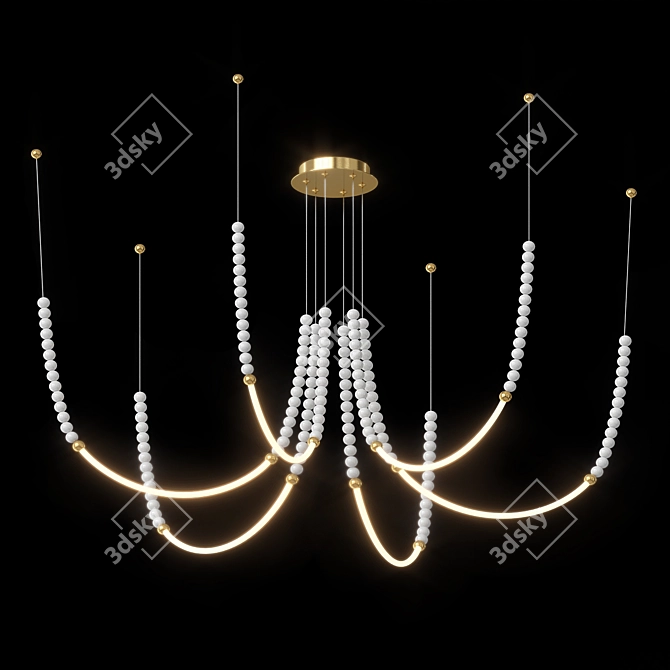 Elegant Ø120cm Pendant Light 3D model image 3