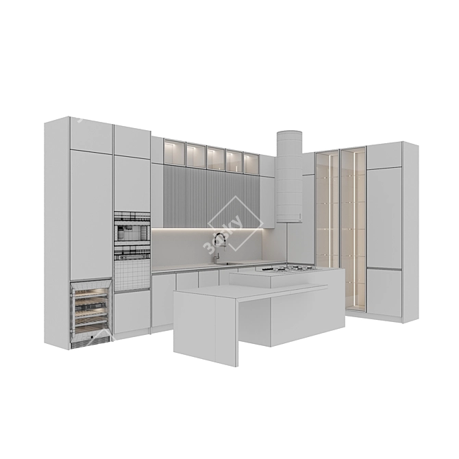 Modern Kitchen Appliance Set 3D model image 7