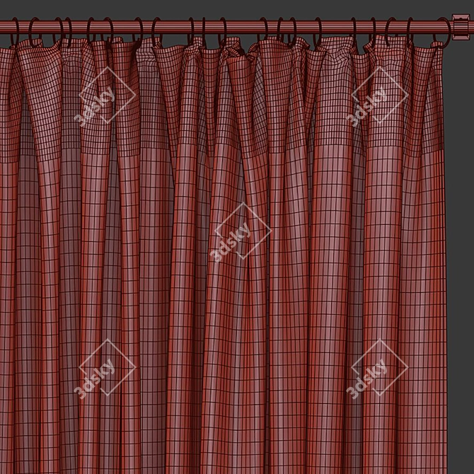 Refined Curtain Design #072 3D model image 4