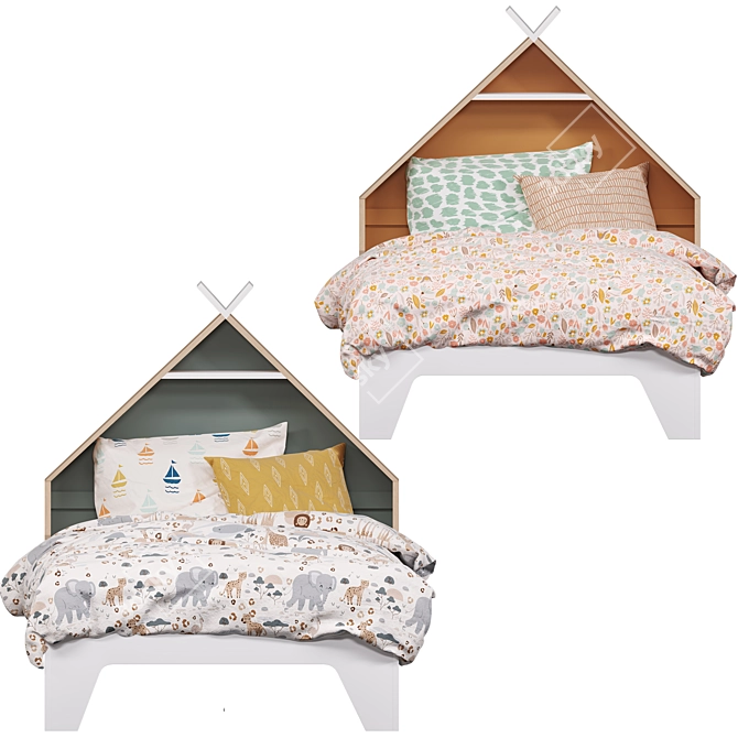 Vertbaudet Kids Bed Tipili Line 3D model image 13