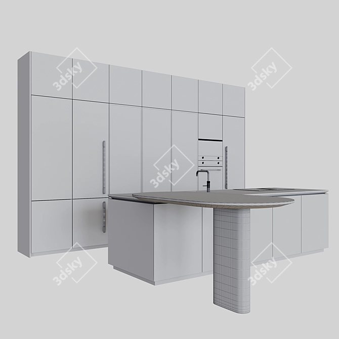 Elegant Molteni Kitchen Set 3D model image 6