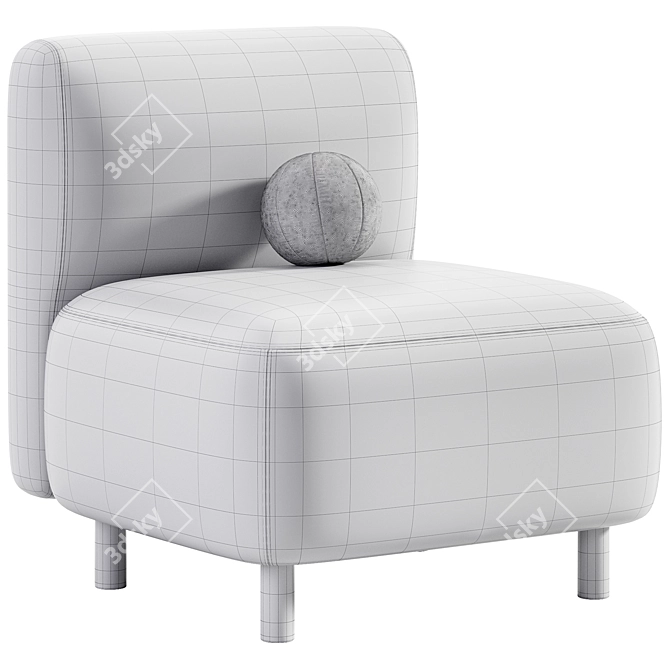 Modern Пайпел Armchair 3D Model 3D model image 7