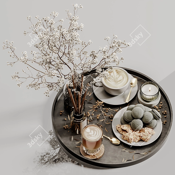 Elegant Decor Set 148 3D model image 4