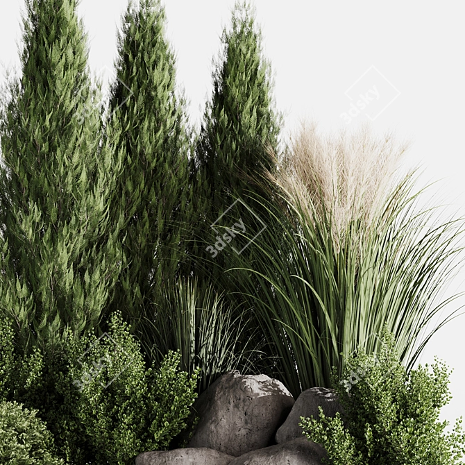 High-Quality Bush Set for Rendering 3D model image 3