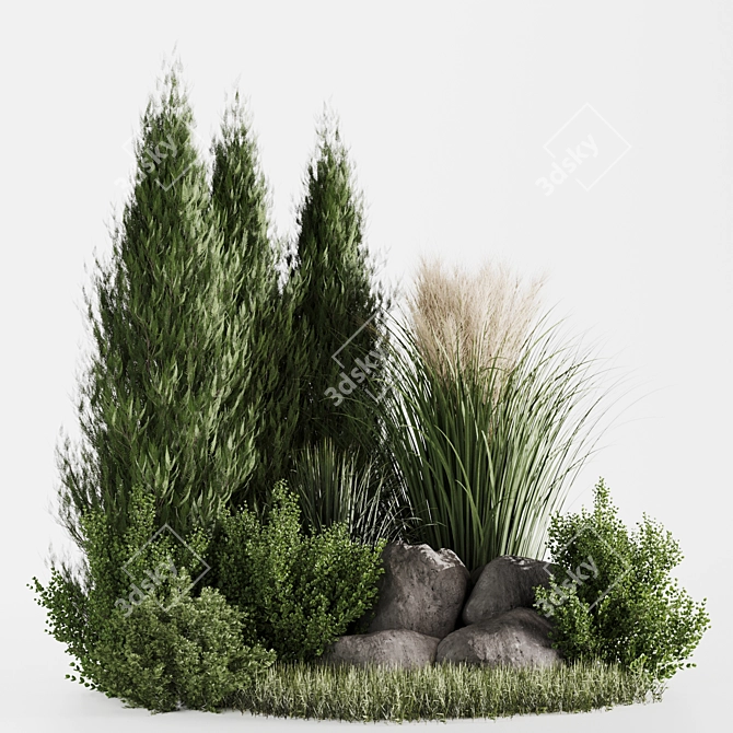 High-Quality Bush Set for Rendering 3D model image 4