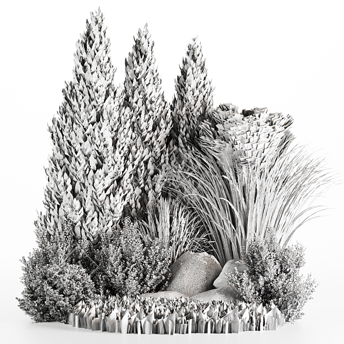 High-Quality Bush Set for Rendering 3D model image 5