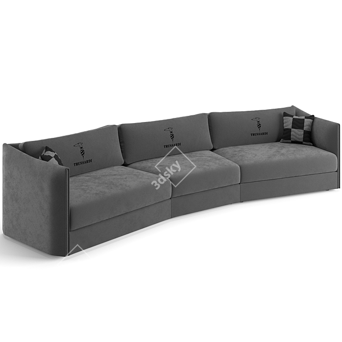 Luxury Trussardi Maryl Sofa 380cm 3D model image 2