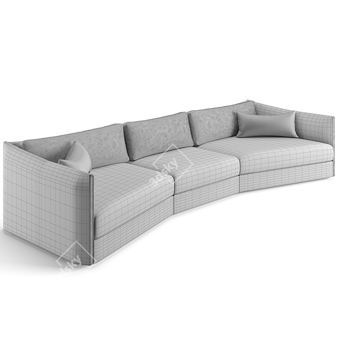 Luxury Trussardi Maryl Sofa 380cm 3D model image 7