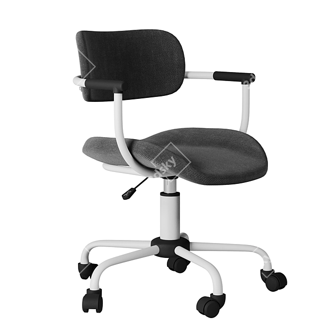 Youthful Office Chair with Wheels 3D model image 1