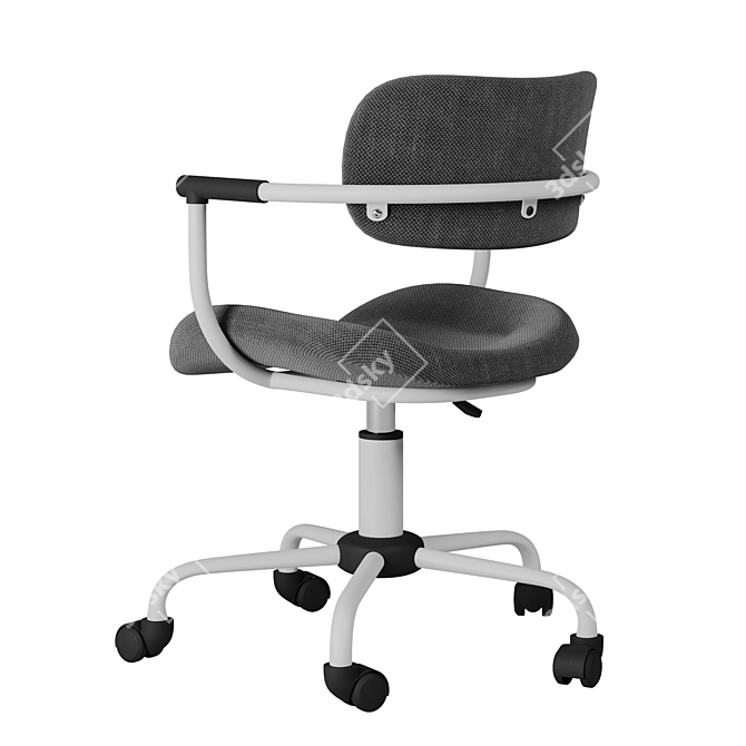 Youthful Office Chair with Wheels 3D model image 3