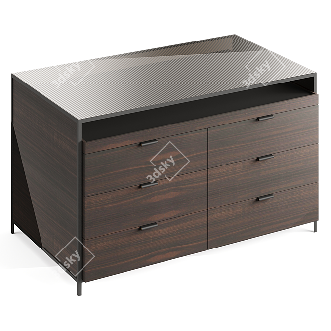 Luxury Rowling Island Chest Drawers 3D model image 1