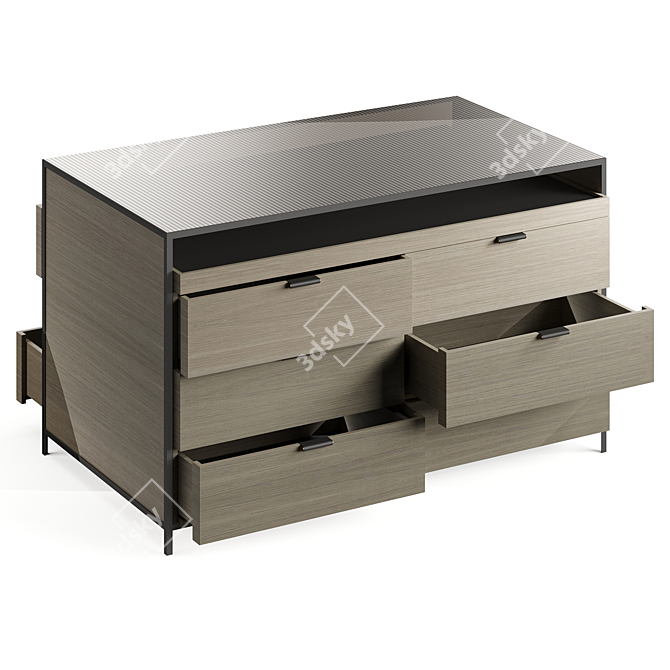 Luxury Rowling Island Chest Drawers 3D model image 2