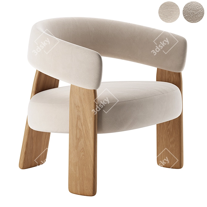 ORU Armchair: Modern Comfort Design 3D model image 1