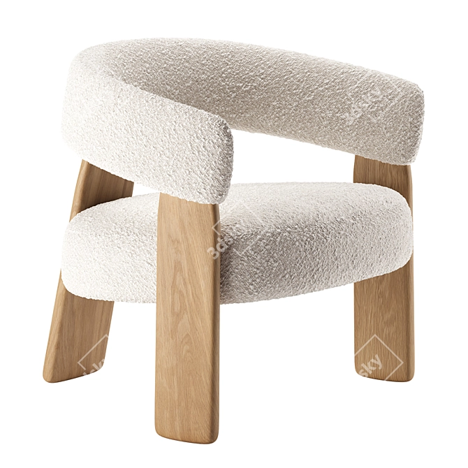 ORU Armchair: Modern Comfort Design 3D model image 2