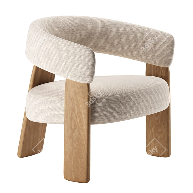 ORU Armchair: Modern Comfort Design 3D model image 3