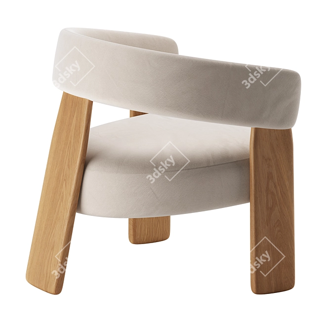 ORU Armchair: Modern Comfort Design 3D model image 4