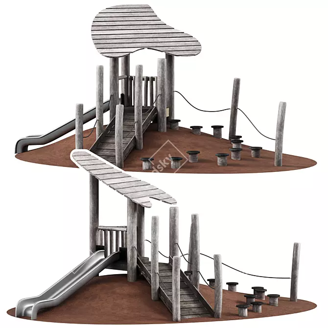 Modern Kids Playground 3D model image 2