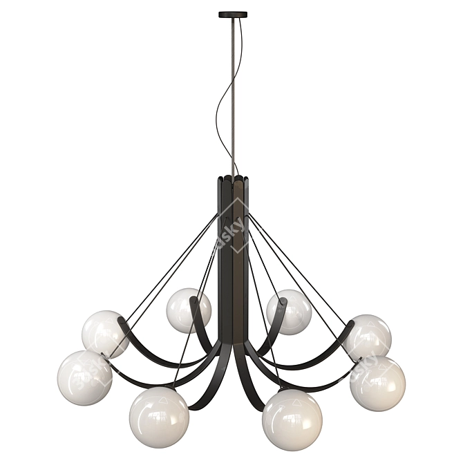 Elegant LUDEN Chandelier: 3D Model 3D model image 2