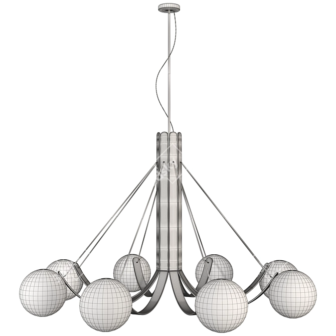 Elegant LUDEN Chandelier: 3D Model 3D model image 7