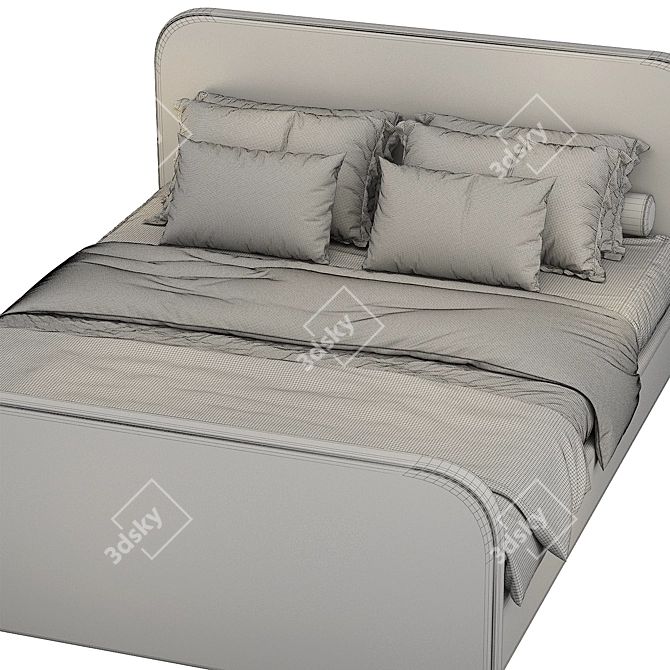 Cotswold Cirencester Bed: Stylish Elegance 3D model image 4