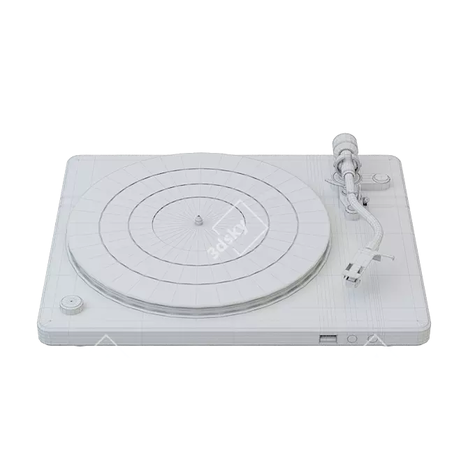 Classic Denon 450USB Turntable 3D model image 6