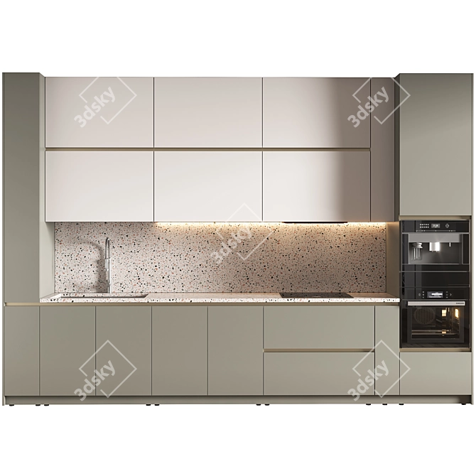 Standard Size Workable Kitchen Model 3D model image 1