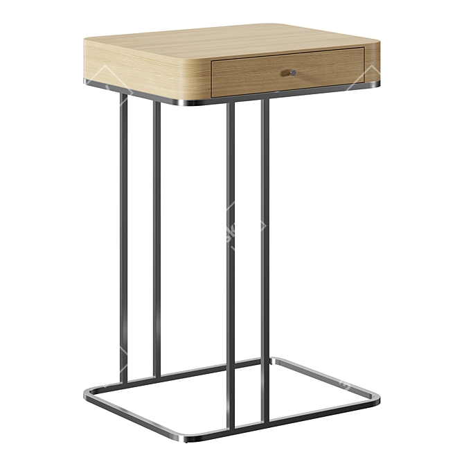  Modern MDF Bedside Table 3D model image 1