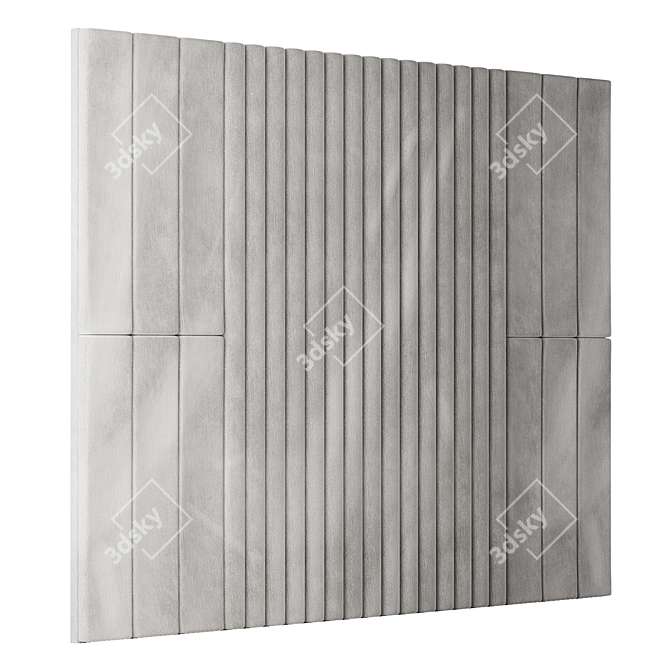 Luxury Velvet Wall Panel 3D model image 2