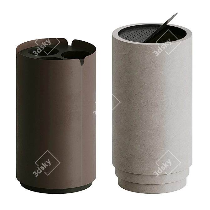 AIRA Outdoor Bins Collection 3D model image 1