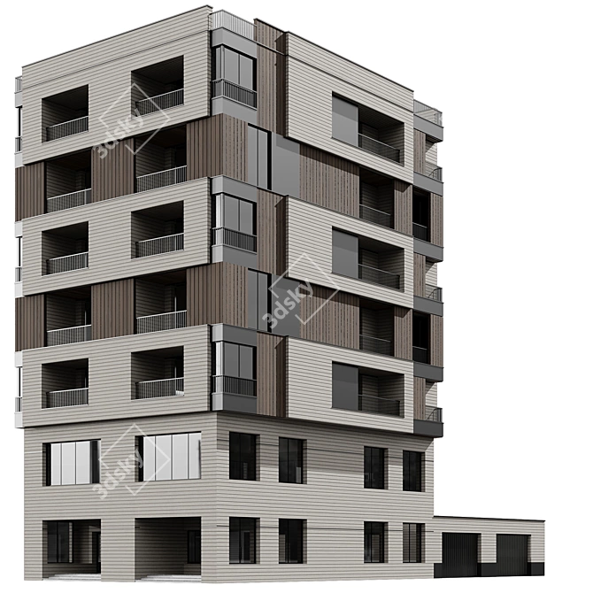 Multi-floor Building Model Kit 3D model image 3