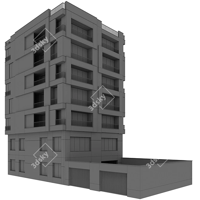 Multi-floor Building Model Kit 3D model image 6