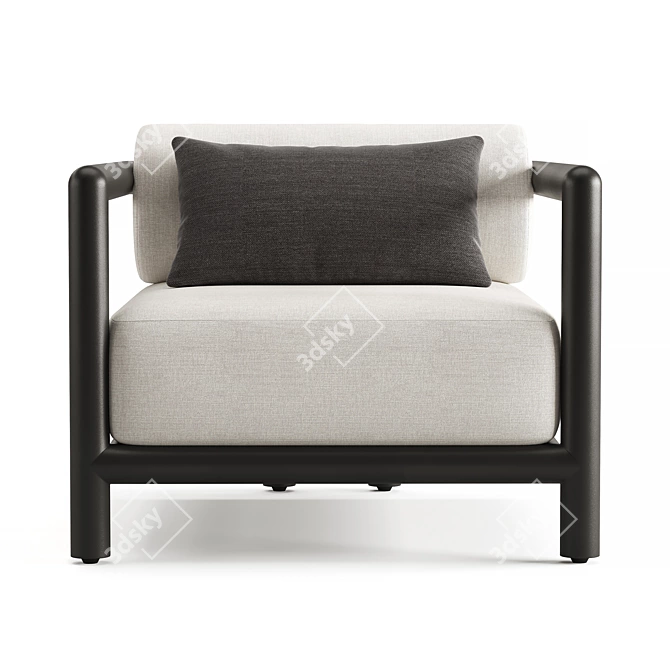 Restoration Hardware Palma Aluminum Lounge Chair 3D model image 2